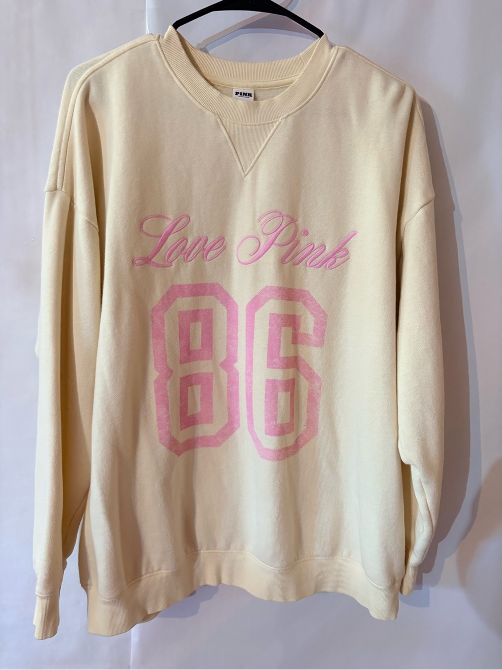 Pink by vs Love Pink 86 yellow Sweatshirt - Pink Logo